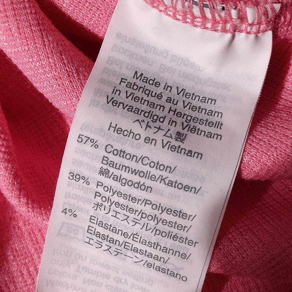 J. Crew Factory Size S Textured Tie Front Button Up Shirt Blouse Stretch Pink - Picture 7 of 16